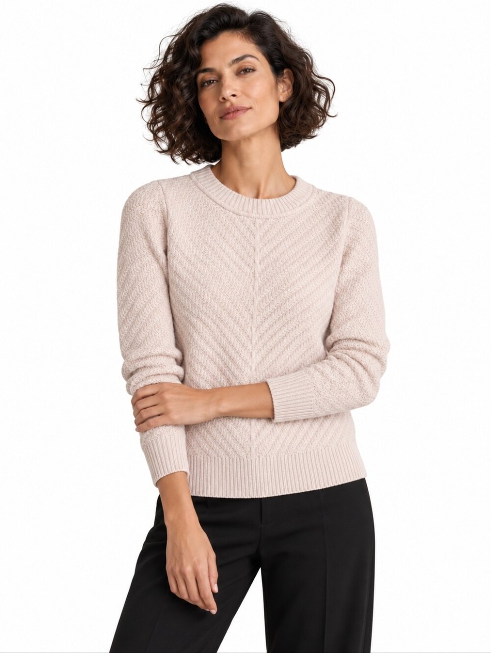 Equipment femme winter white knit sweater size M